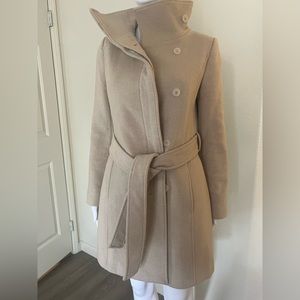 Babaton Aritzia Darwin Light Heather Beige Wool Coat XS